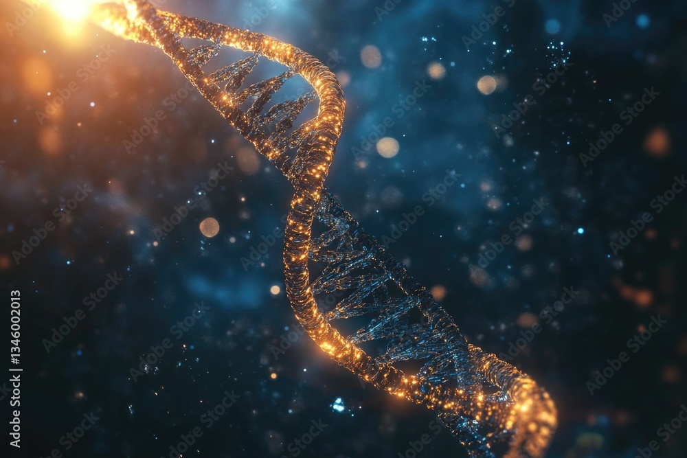 Aufkleber A high-magnification image of two complementary DNA strands forming an X-shape
