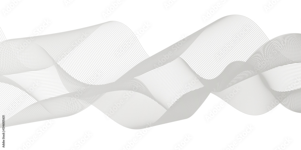 Poster abstract curved wavy lines futuristic motion background technology. modern line abstract gray and wh