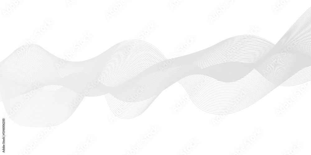 Poster abstract curved wavy lines futuristic motion background technology. modern line abstract gray and wh