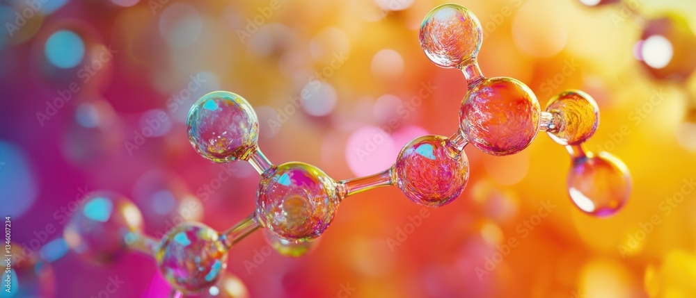 Poster a cluster of bubbles photographed in close-up