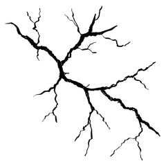 Doodle sketch style of Hand drawn cracks cartoon vector illustration.
