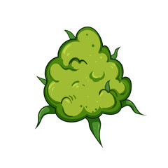 sativa weed bud cartoon vector illustration