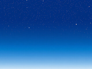 Fototapeta premium Clear night sky filled with twinkling stars over a tranquil blue horizon