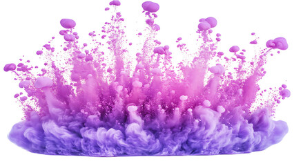 Naklejka premium Pink purple neon color powder explosion