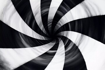 Obraz premium Swirling black and white checkered tunnel creates a mesmerizing optical illusion experience