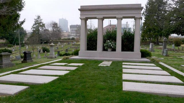 Reynolds family grave sites in winston salem nc, north carolina. This is in the Salem Cemetery and includes the grave of RJ Reynolds