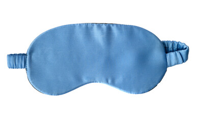 PNG Soft blue sleep mask lying on a white surface
