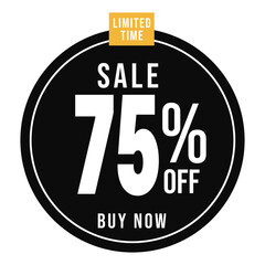 75% offer,75% sale offer ,75% offer sale badge, 75% discount sale sticker, 75% off sale sticker, 75% sale sticker, 75% off sale, discount sale sticker, 75% sale discount sticker vector, up to 75% off 
