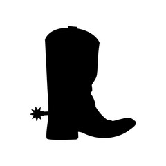 Cowboy boot vector icon. Cowboy illustration sign. Boot symbol or logo.
