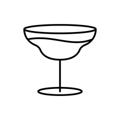 Martini icon vector. Espresso martini illustration sign. Martini glasses symbol or logo.