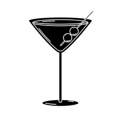 Martini icon vector. Espresso martini illustration sign. Martini glasses symbol or logo.