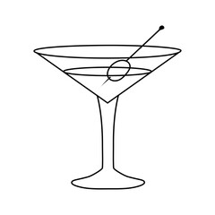 Martini icon vector. Espresso martini illustration sign. Martini glasses symbol or logo.