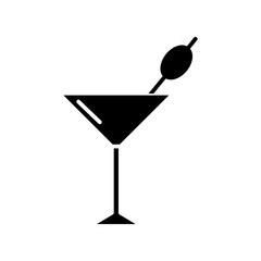 Martini icon vector. Espresso martini illustration sign. Martini glasses symbol or logo.