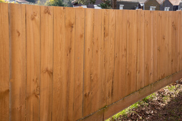Wooden fence design street wall wooden barrier slats around house protection garden access home