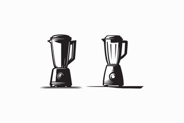 A Blender vector silhouette black and white image adobe illustrator. eps