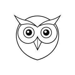Owl Head Vector – Stylized Bird Illustration, Logo Icon, Clipart
