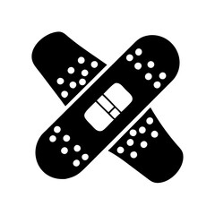 bandage icon, bandage silhouette vector illustration-simple silhouette illustration of bandage, perfect for bandage logos and icons