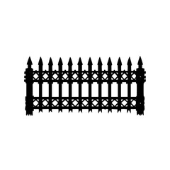 Obraz premium fence icon, fence silhouette vector illustration-simple silhouette illustration of fence, perfect for fence logos and icons