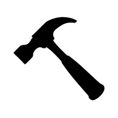 hammer icon, hammer silhouette vector illustration-simple silhouette illustration of hammer, perfect for hammer logos and icons