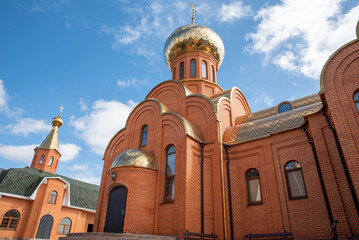 christian church in a green forest in Ukraine