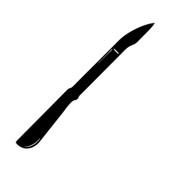 scalpel icon, scalpel silhouette vector illustration-simple silhouette illustration of scalpel, perfect for scalpel logos and icons
