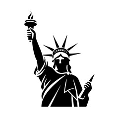 statue of liberty icon, statue of liberty silhouette vector illustration-simple silhouette illustration of statue of liberty, perfect for statue of liberty logos and icons