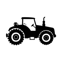 tractor icon, tractor silhouette vector illustration-simple silhouette illustration of tractor, perfect for tractor logos and icons
