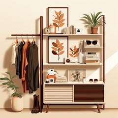 Modern Home Space with Decorative Elements for Women