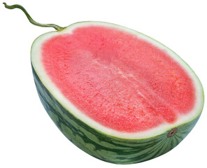 Red watermelon  on white background. Watermelon seedless tropical fruit isolate on white PNG File.