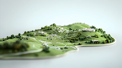 3D Rendered Golf Course Design