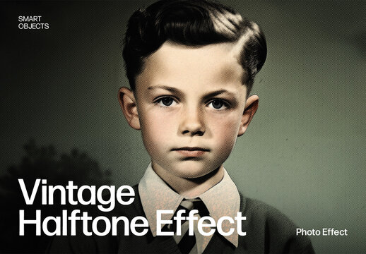Vintage Halftone Photo Effect