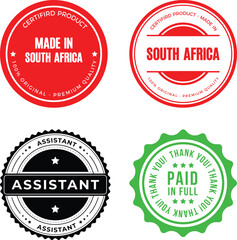 Obraz premium Vintage set of grunge vector stamps with text icons