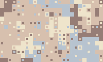 Abstract pixel art background. Neutral earth tones create a calming, textured effect, ideal for website design, presentations, or textile prints.