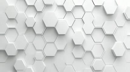 Naklejka premium Abstract geometric white hexagon pattern background