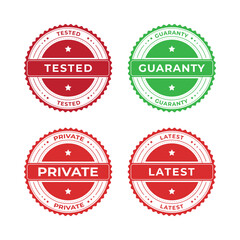 Vintage red rubber stamps with sale, map, and name designs, vector icons of special shop discounts