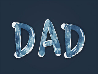 Affectionate Tribute: A heartwarming graphic with the word "DAD" artfully presented in a stylish typography design, perfect for expressing love and appreciation.