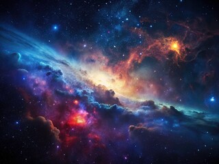 Fototapeta premium Glowing Stars Night Sky Photography: Cosmic Beauty, Astronomy Images, Galaxy Background