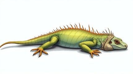 Fototapeta premium iguana on a white background