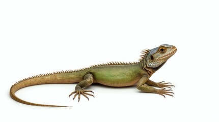 Fototapeta premium iguana on white background