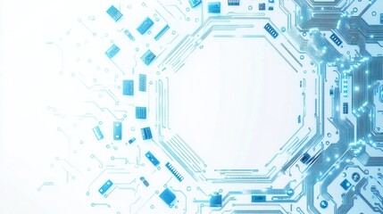 Obraz premium Abstract circuit board design, technology background, futuristic (1)