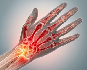 3d rendered illustration of a human hand, 3d rendered illustration of a human body