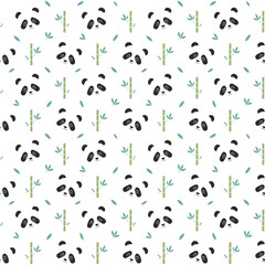 Cute panda pattern background design