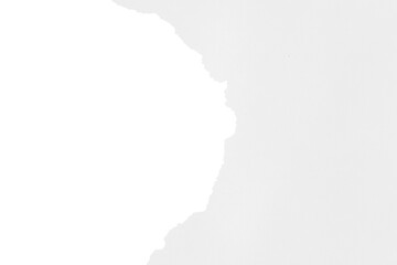 torn light gray paper on a transparent background