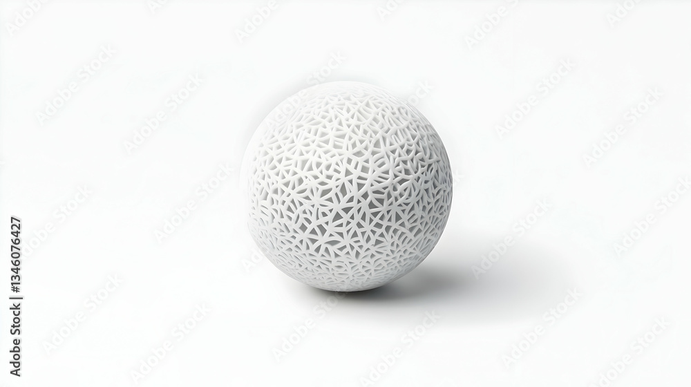 Aufkleber white sphere with intricate pattern design