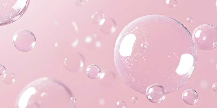 Fresh pink bubble background pattern