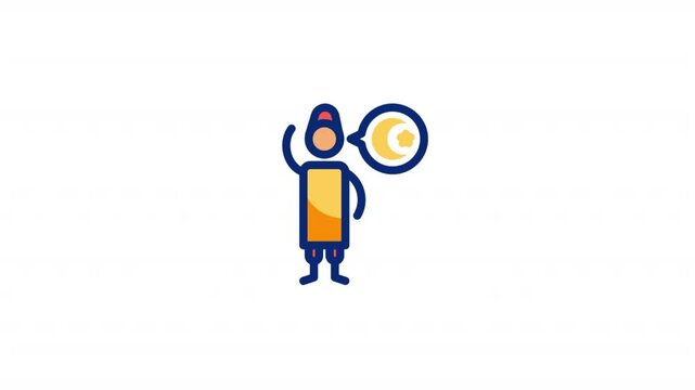 Muslim Animated Alpha Icons loop