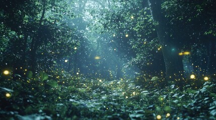 Enchanted Firefly Forest: A Night in Nature's Glow