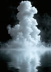 A large cloud of smoke is rising from a fire