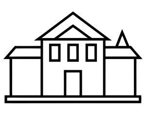 creative business building icon   silhouette vector illustration