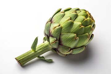 Fototapeta premium green artichoke on a white background